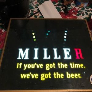 Vintage Miller Beer Bar Sign